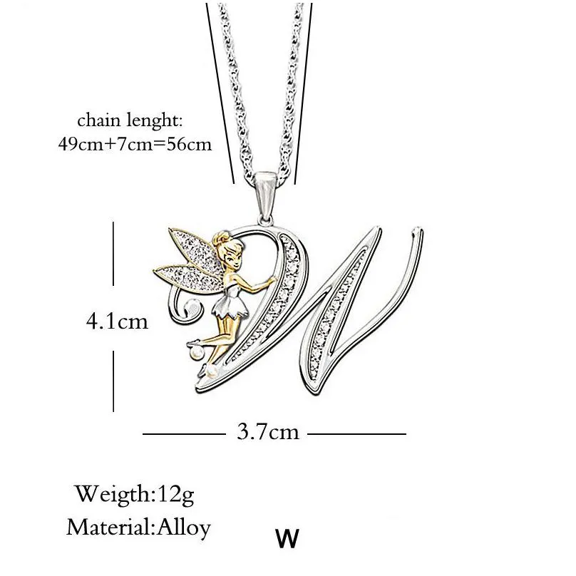 iced out initial letter necklaces women rhinestone 26 alphabets az gold angle charm pendants silver choker chains for girls gifts fashion jewelry