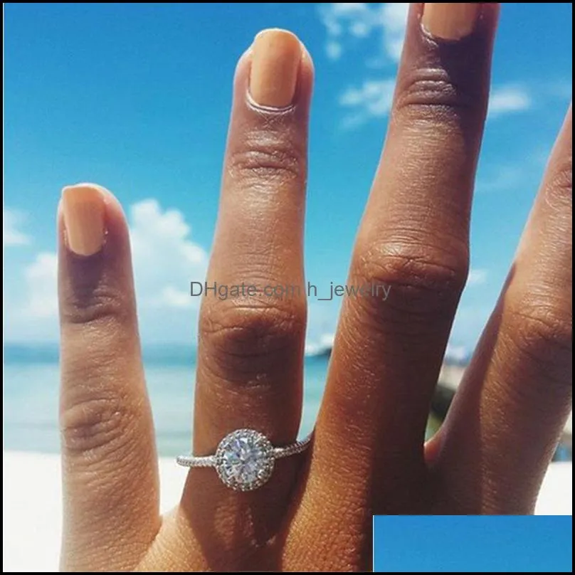 crystal diamond ring women rings engagement wedding rings fashion jewelry gift