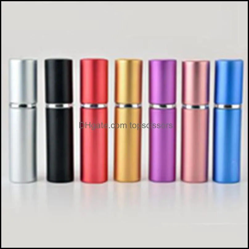 perfume bottle 5ml aluminium anodized compact perfume aftershave atomiser atomizer fragrance glass scentbottle mixed color eea8401