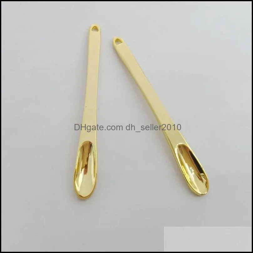 gold mini spoon spice powder shovel household smoking accessories snuff snorter sniffer portable eye cream spoons