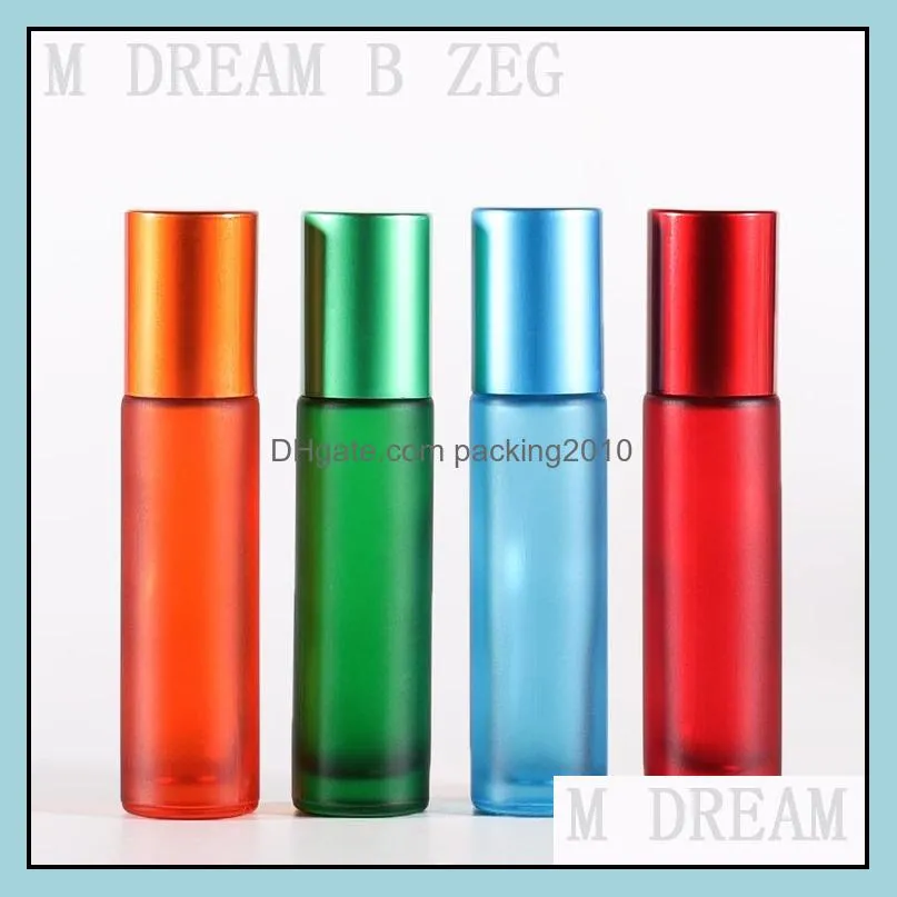 10ml  oil bottles rainbow series frosted perfume bottle roller on bottle travel size packing bottles