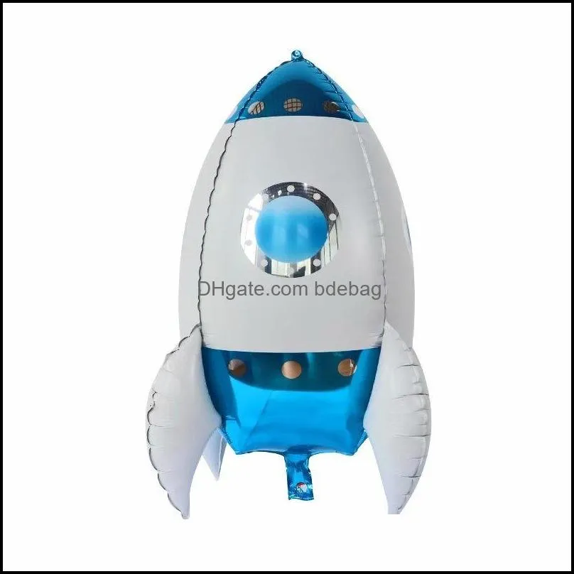 3d rocket balloons astronaut foil balloon outer space spaceship for birthday party decorations boy kids baloons toys 20220221 q2