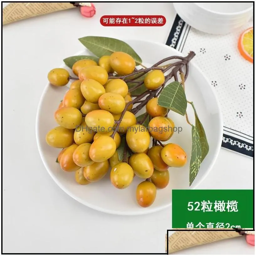 party decoration artificial fake fruit home simation orange ornament craft pography props bayberry stberry olive drop de mylarbagshop