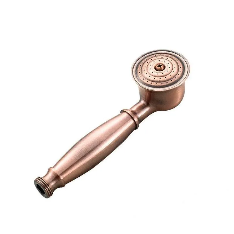 antique red copper 8inch round rainfall arm water saving hand held head spray 1.5 m shower hose 200925