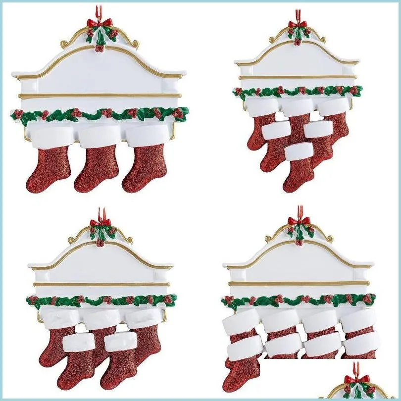 merry christmas tree decorations resin socks pendant diy family arts and crafts ornaments supplies children gifts 4 95yj h1