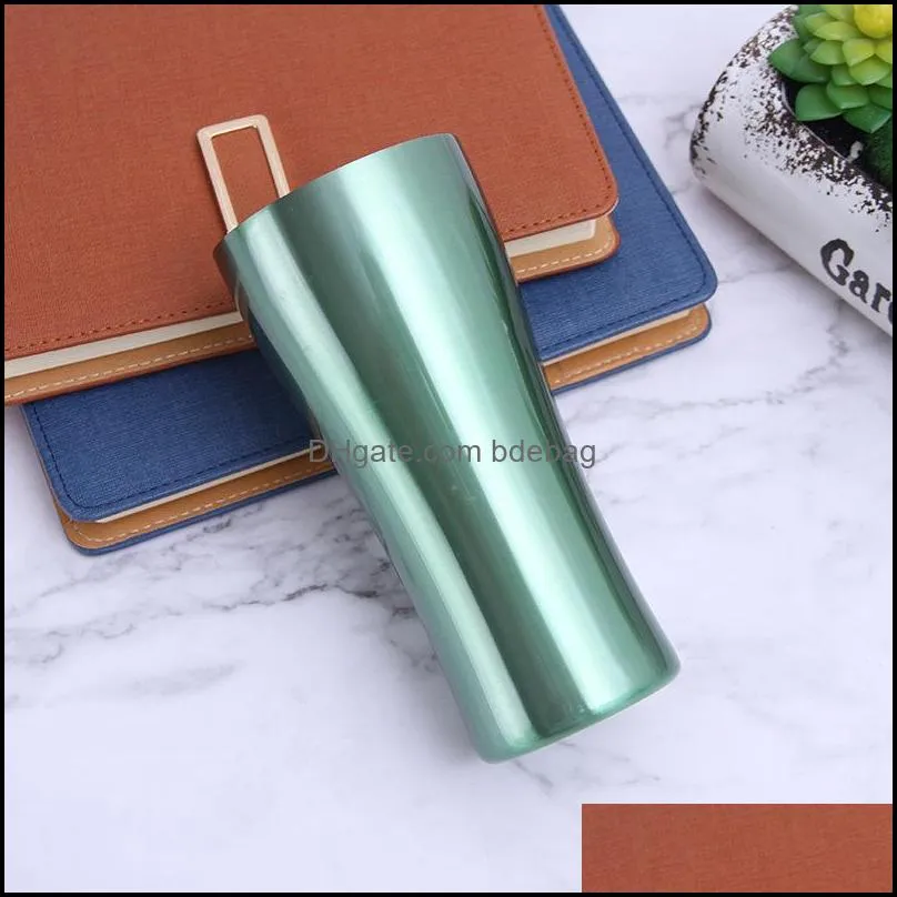stainless steel coffee cup monolayer pure color environmental protection cups originality cylindrical with various colors 27zj