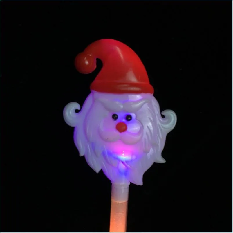 led light up toy light stick large size merry christmas party flash snowman santa claus fluorescent sticks 2 9ky j1