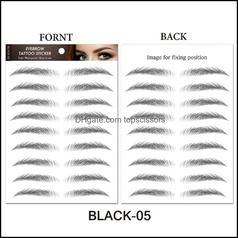 hairlike waterproof eyebrow tattoos stickers eyebrow transfers sticker grooming shaping in arch style for women and girls
