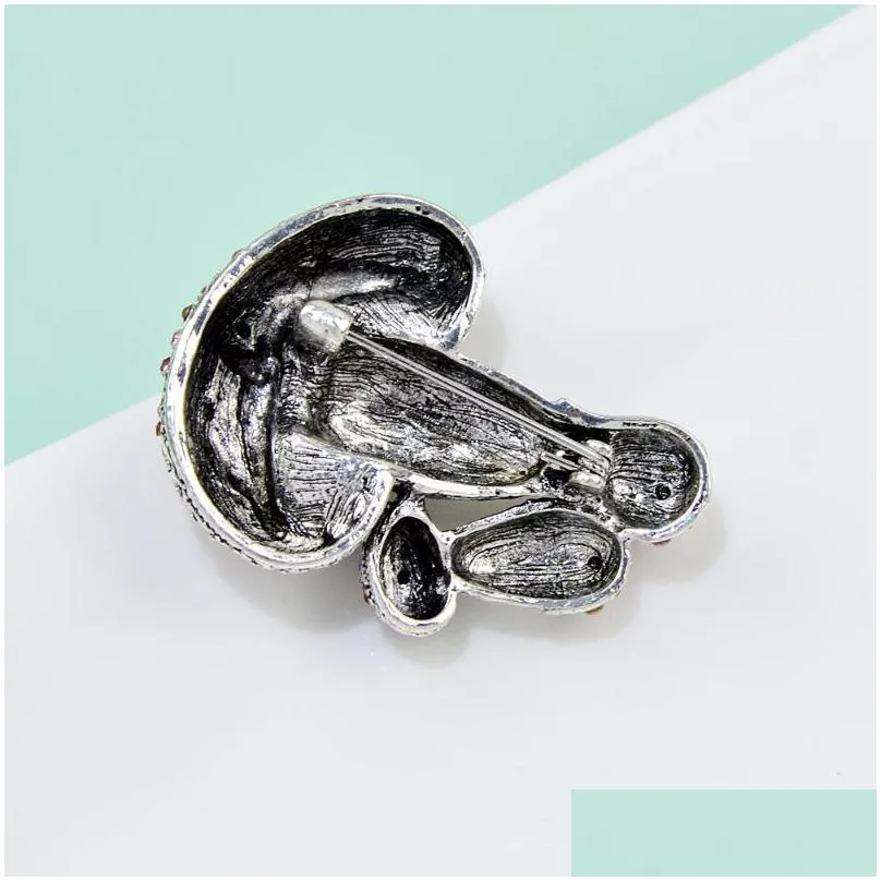 pins brooches cindy xiang rhinestone double mushrooms for women and men vintage vegetables plant cute creative brooch pin jewelry