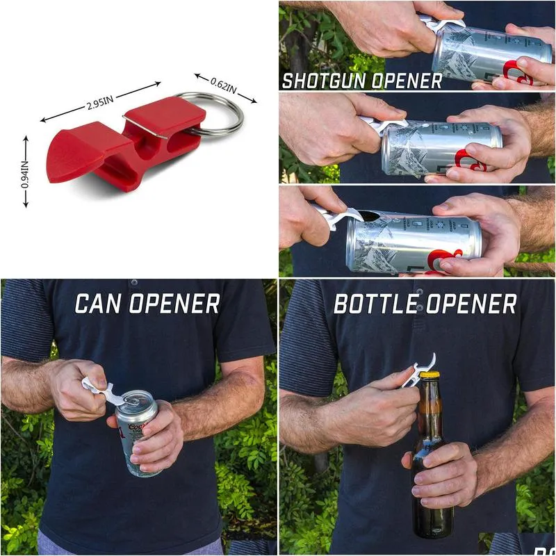 pack of 10sgun tool bottle opener keychain beer bong sgunning tool great for parties party favors wedding gift 201201