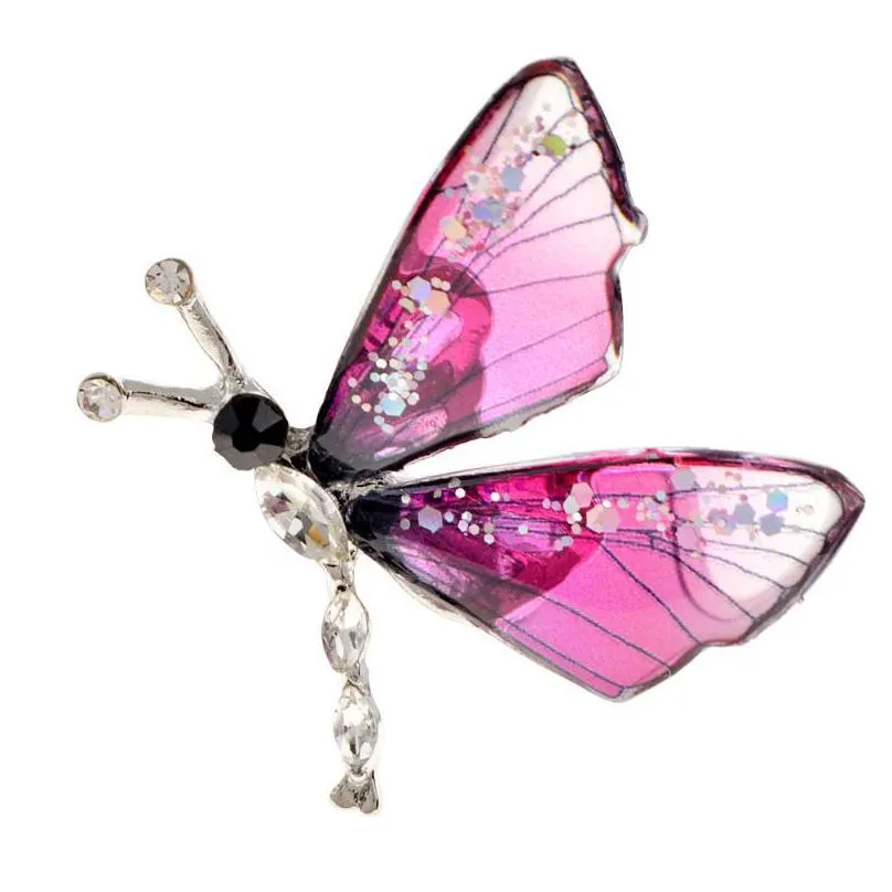 pins brooches cindy xiang transparent color butterfly for women rhinestone insect pin 3 available allpy material winter jewelry