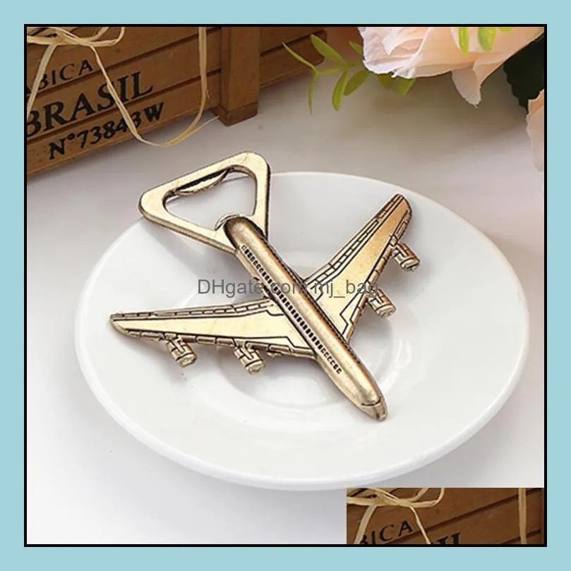 helicopter airplane beer bottle opener antique alloy plane shape bottle opener wedding gift party favors kitchen bar tool