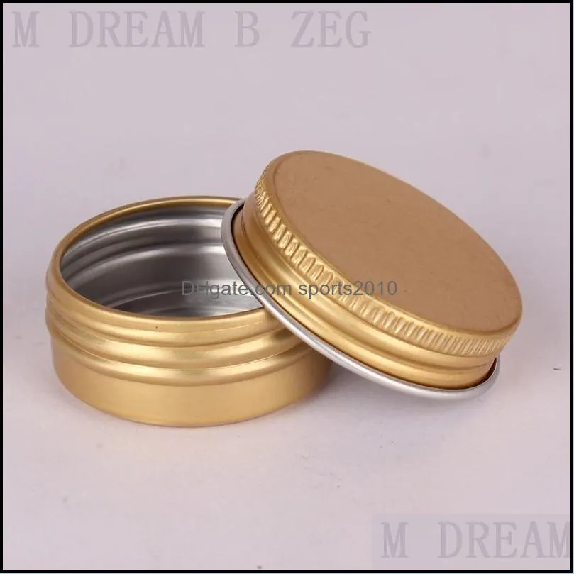 15ml gold aluminum containers jars small cosmetic tool storage wax metal box cans balm derocation crafts bottles