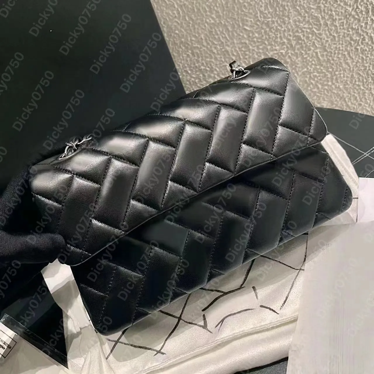 Women bag designer purse Tasche luxury shoulder bags sac woc mini Handbag caviar leather classic Flap Messenger Envelope Portable Girl Bag wallet on chain Crossbody