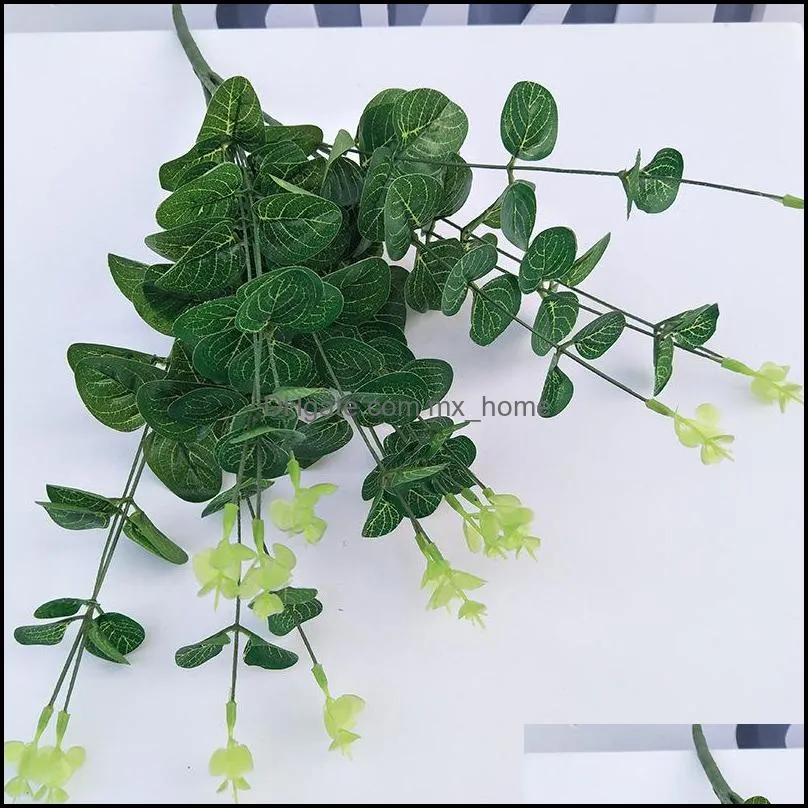 decorative flowers simulation eucalyptus artificial money leaf bouquet for garden wedding home decor