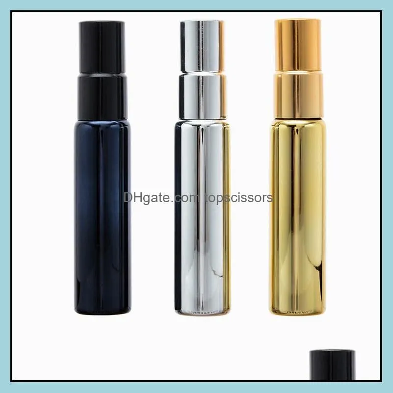 10ml refillable portable mini perfume bottle traveler aluminum spray atomizer empty parfum spray atomizer container tools rra2876