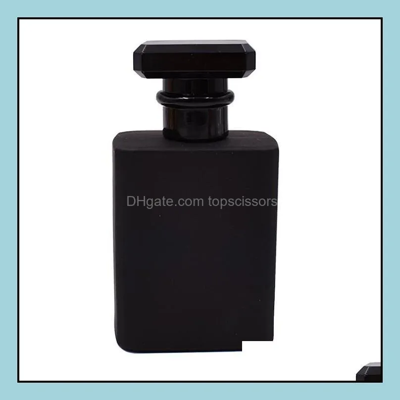 portable refillable perfume spray bottle 50ml empty perfume vials black clear with pump sprayer mist atomizer rrd3044