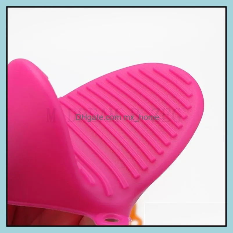 silicone antiscalding oven mitts heat resistant gloves tray pot dish bowl plate antislip hand clip kitchen tool