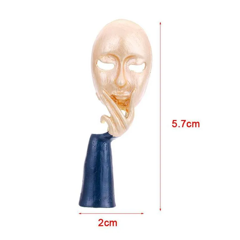 pins brooches enamel hand for women men personality style face alloy casual party brooch pins gifts