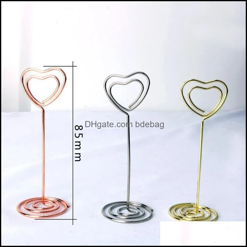 heart shape place card holders wedding party favor table decorations metal love heart shape stand p o seat clips 1 3zq zz