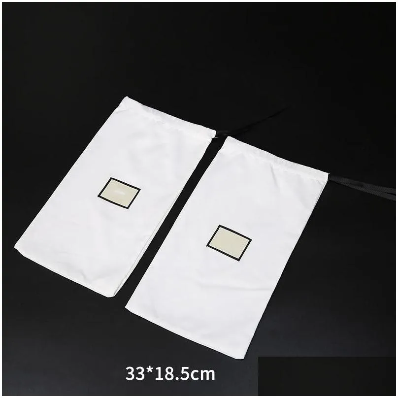 black white jewelry pouches gift bags drawstring cloth dust proof bag retail packaging for fashion jewelry wallet belt shoulder bag