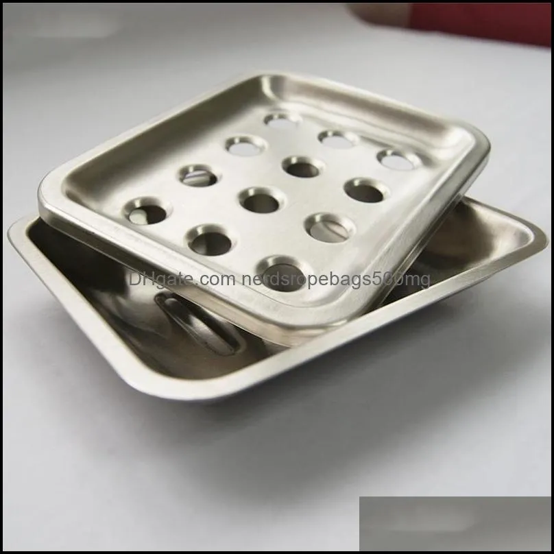 stainless steel soap dishes double layer soap holder for kitchen bathroom sink bath home shower draining soap rack