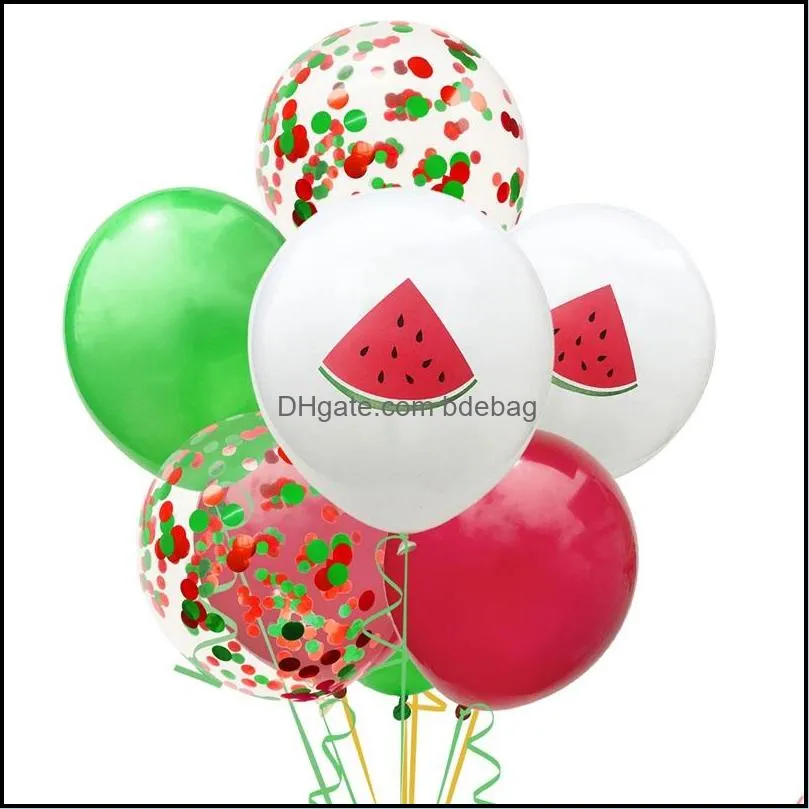 party decoration balloon hawaii theme watermelon fruits pattern balloons latex lemon pineapple cherry patterns airballoon selling 6