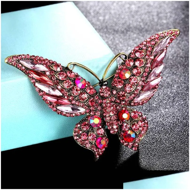 pins brooches zlxgirl arrival green opal colorful butterfly brooch jewelry vintage christmas gifts womens wedding scarf pins