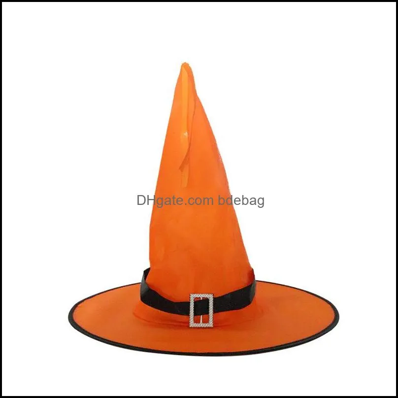 halloween witch hat led wizard hats halloween bandage cap party decorations ball activity supplies arrival 4 5cy d2