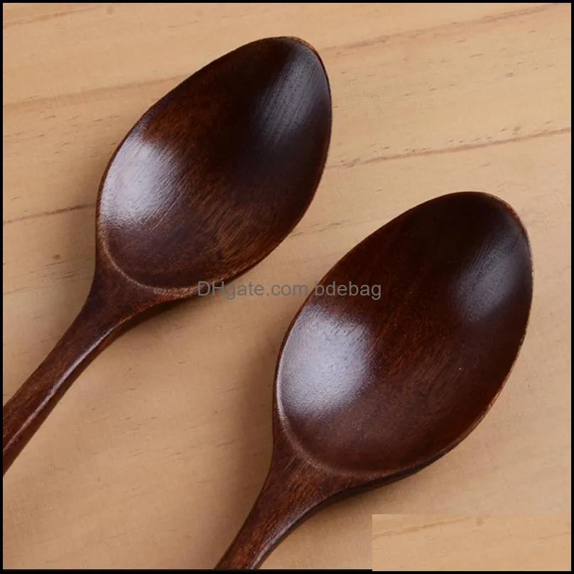 natural solid wood spoon binding thread coffee honey spoons environment protection tableware children soup ladle factory direct 3yg e2