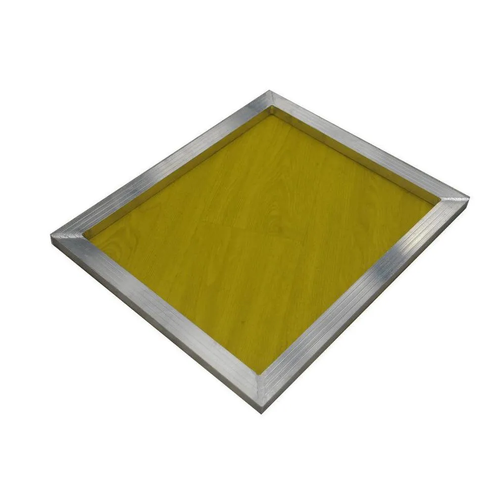 aluminium 43x31cm screen printing frame stretched with white 120t silk print polyester yellow mesh for printed circuit board t200522