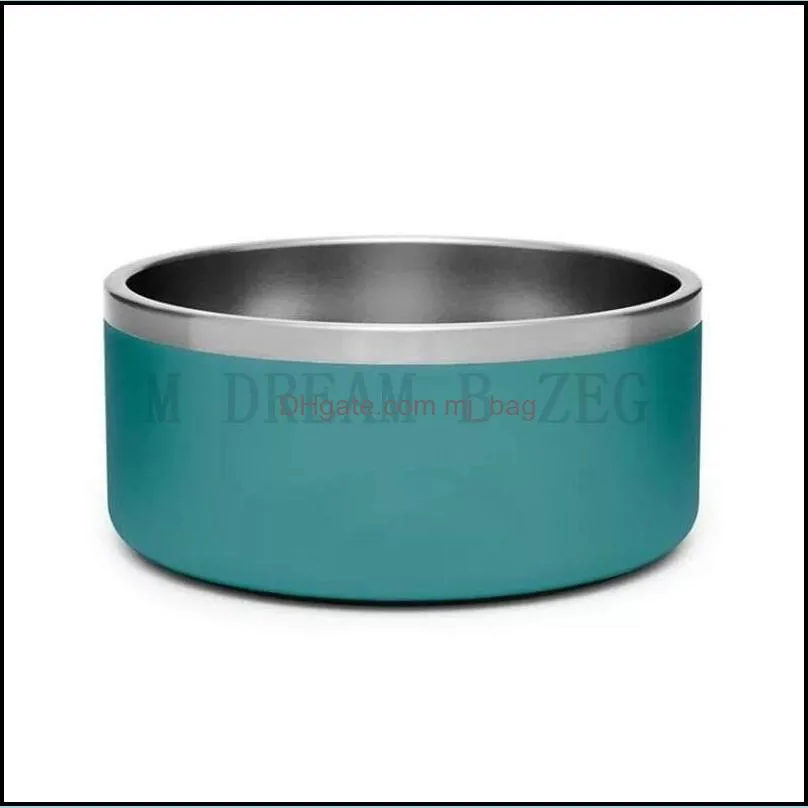 dog bowl 64oz 1800ml 304 stainless steel feeders pet feeding feeder water food station solution puppy supplies