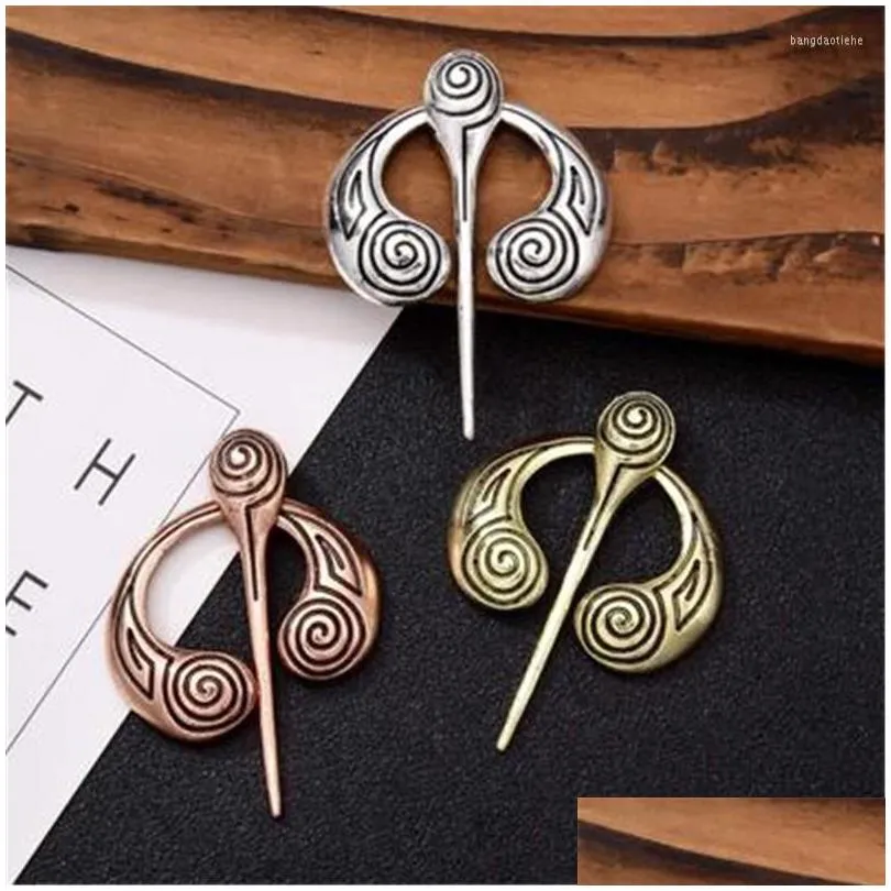 brooches retro medieval  brooch penannular twists cloak clasp shoulder shawl pin sweater scarf cardigan scottish jewelry