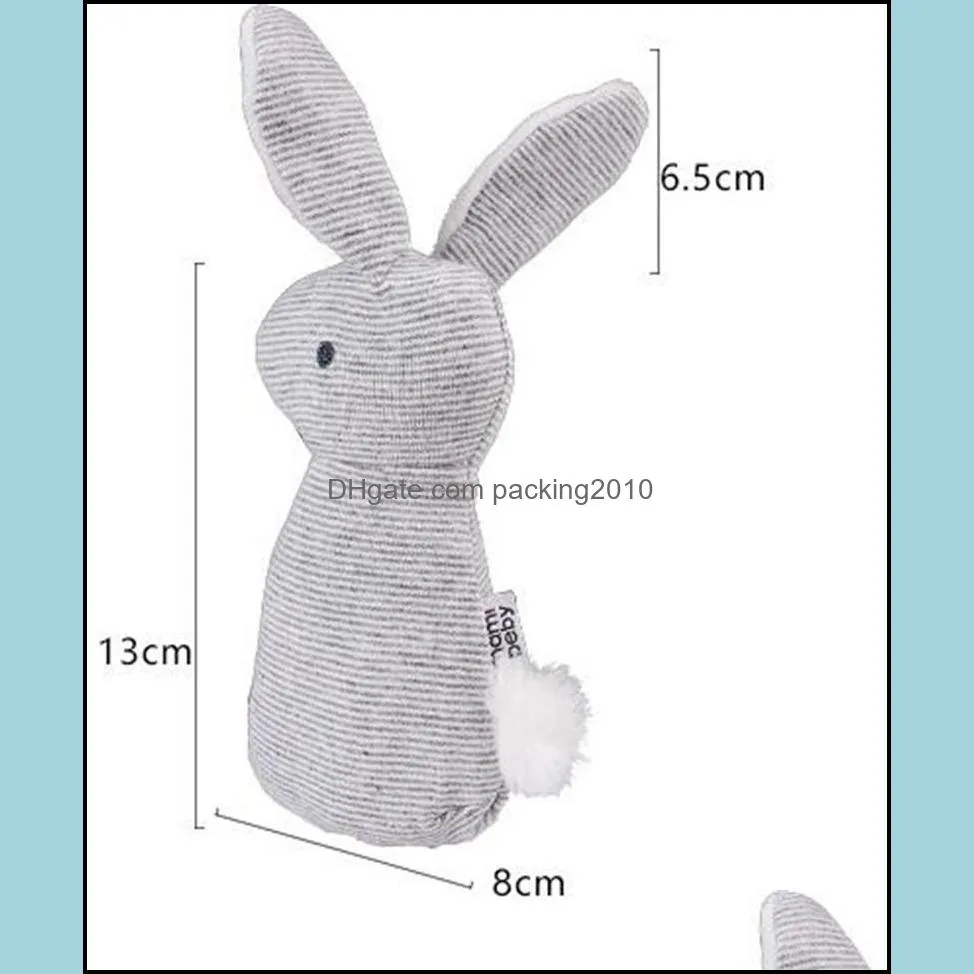 vocalization pet toy rabbit plush stripe small bell lovely threedimensional kitty doggy toys new pattern hot selling 5 2md j1