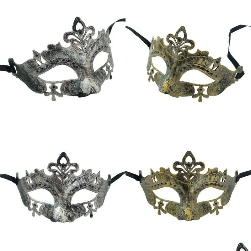 dancing party mask man woman artificial antique golden sliver color face hood ancient greek rome plastic faces cover 0 78jy l1