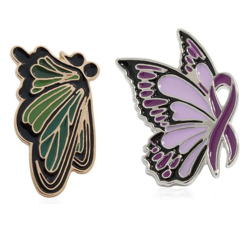 pins brooches cute cartoon butterfly enamel brooch for women girls fashion bag clothes lapel pins badge jewelry accessories party