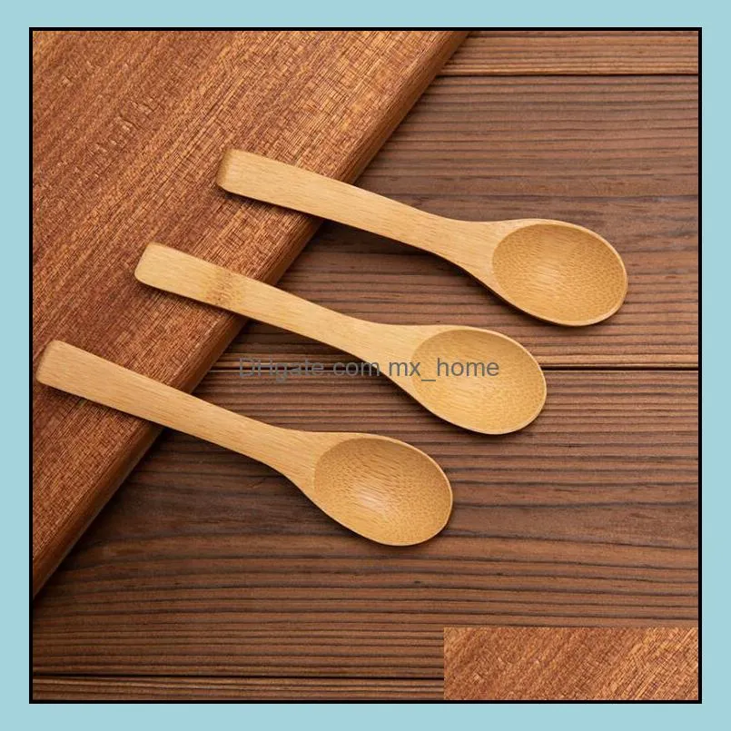 12.8x3cm bamboo spoon ice cream honey spoons baby spoons kitchen using small scoop