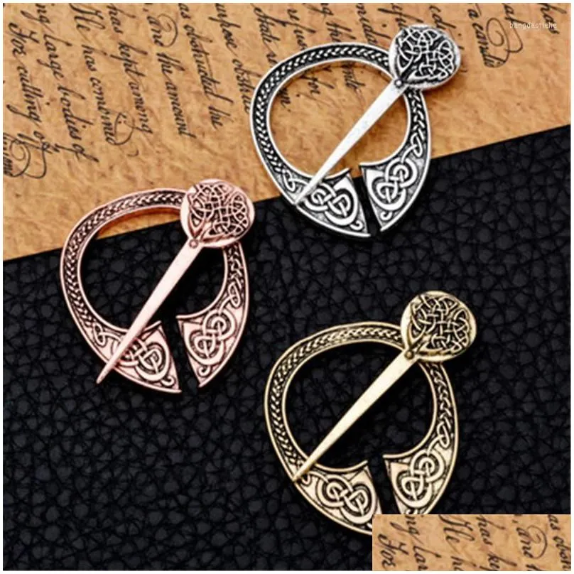 brooches retro medieval  brooch penannular twists cloak clasp shoulder shawl pin sweater scarf cardigan scottish jewelry
