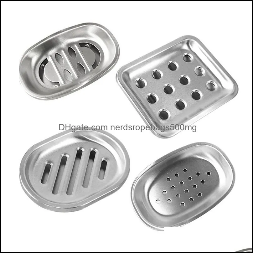stainless steel soap dishes double layer soap holder for kitchen bathroom sink bath home shower draining soap rack