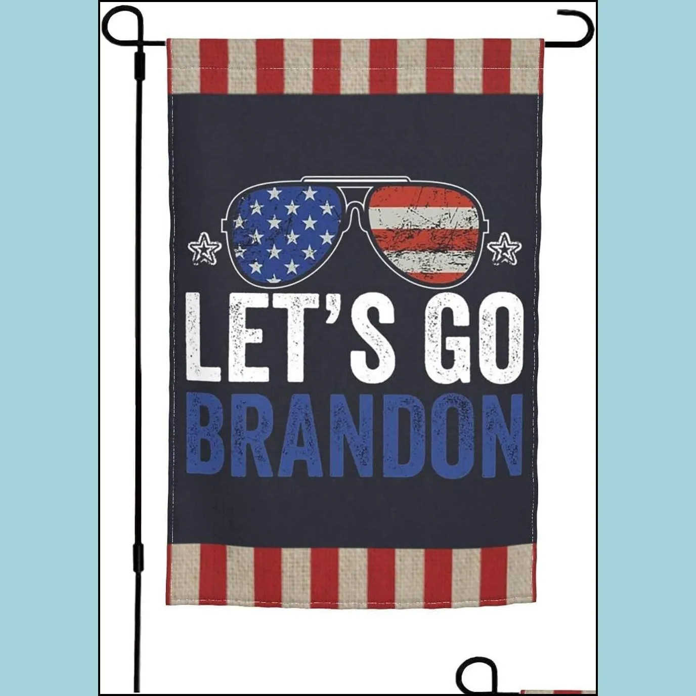 let`s go brandon flags 45*30 outdoor garden banner fjb hand flag double-sided printing party supplies wht0228