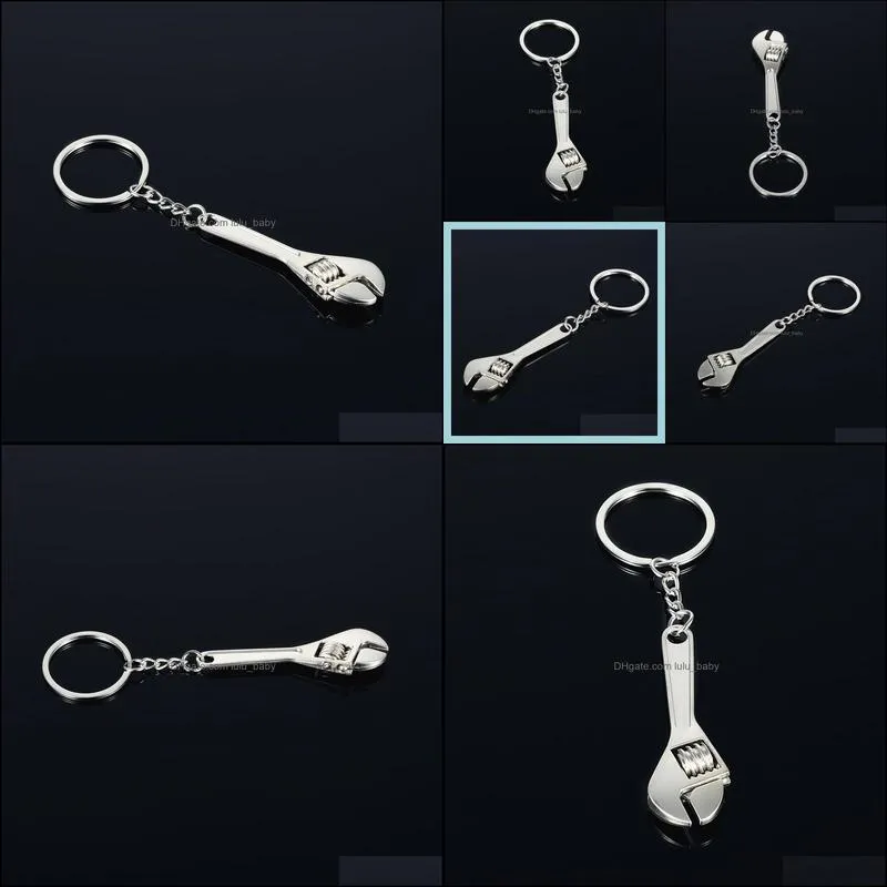 metalwrench key ring mini monkey wrench keychain holder hand tool rings fashion jewelry handbag hangs