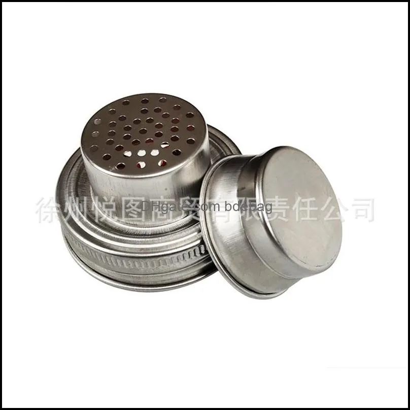 304 stainless steel mason jar lid silicone sealing plug 70mm caliber shaker lids rust proof drinkware cover 4 6yt m2