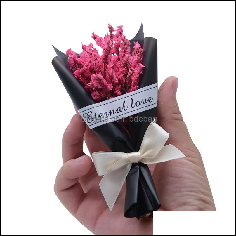 valentine day gift high grade dried flower workmanship mini diy bouquet delicate artificial flowers style 2 5xf ww