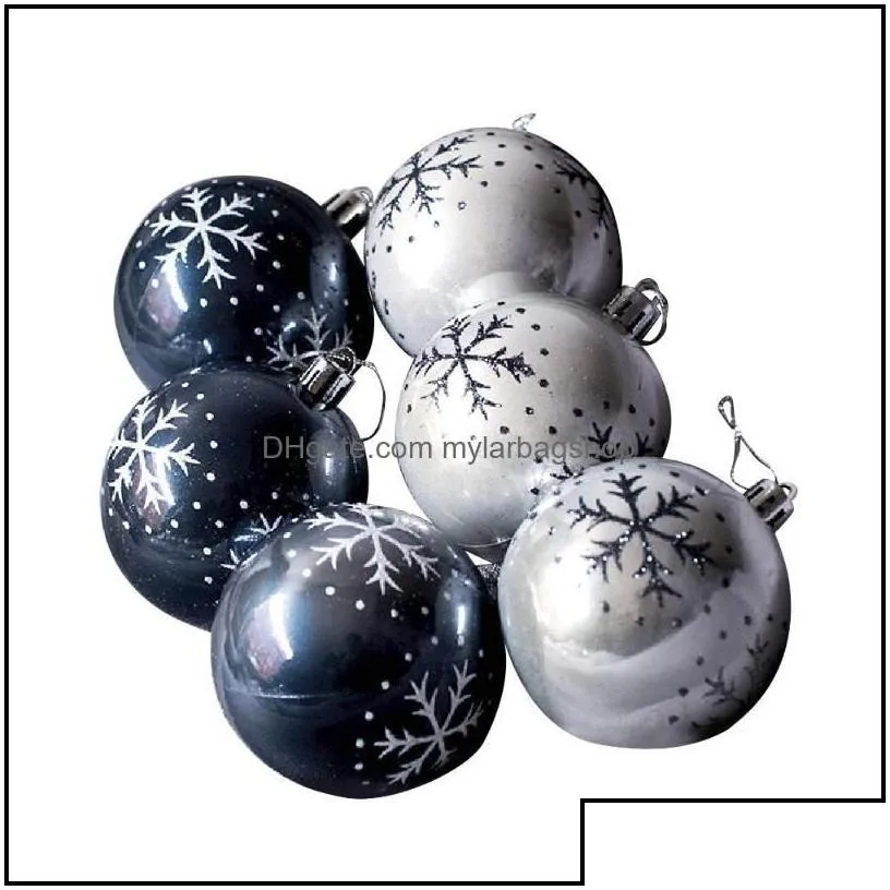 party decoration christmas tree snow ball office glass xmas pendants home outdoor drop craft year ornaments hanging pend mylarbagshop