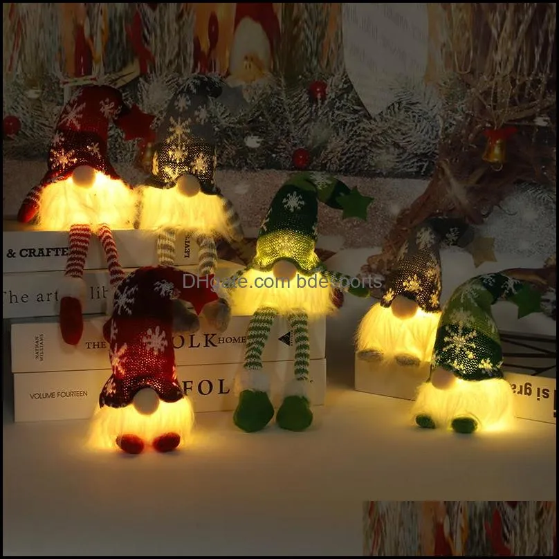 creative glowing christmas faceless old men doll long and short santa claus forest man dolls christmas gnomes decorations for friends children holiday gifts 6 8wf