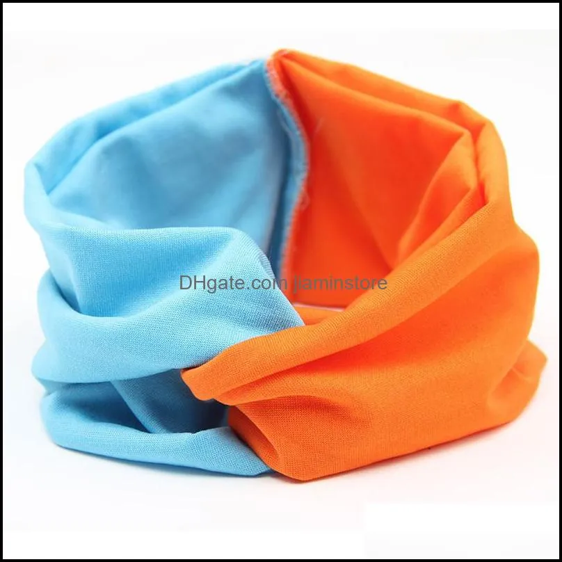 contrast color criss cross head band elastic yoga wide headbands women sweet hair hoop fashion gift