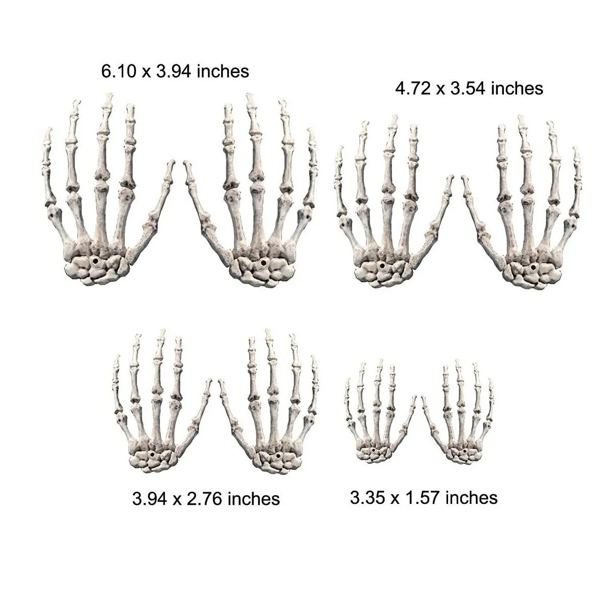 party decoration halloween realistic skeleton hands plastic fake human hand bones for zombie scary props decorations ammfp