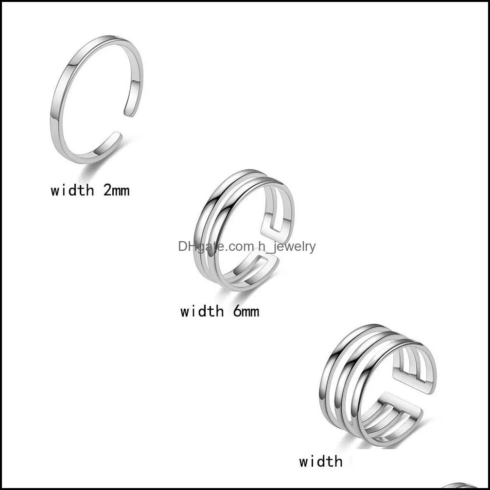 stainless steel gold plated ring band adjustable multilayer knuckle rings for women fashion fine jewelry gift