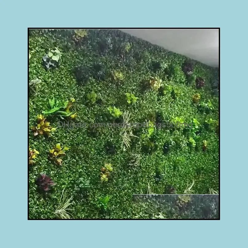 artificial leaves greening decorative flower landscape grass simulation plant wall materials simulation green drill  leaf