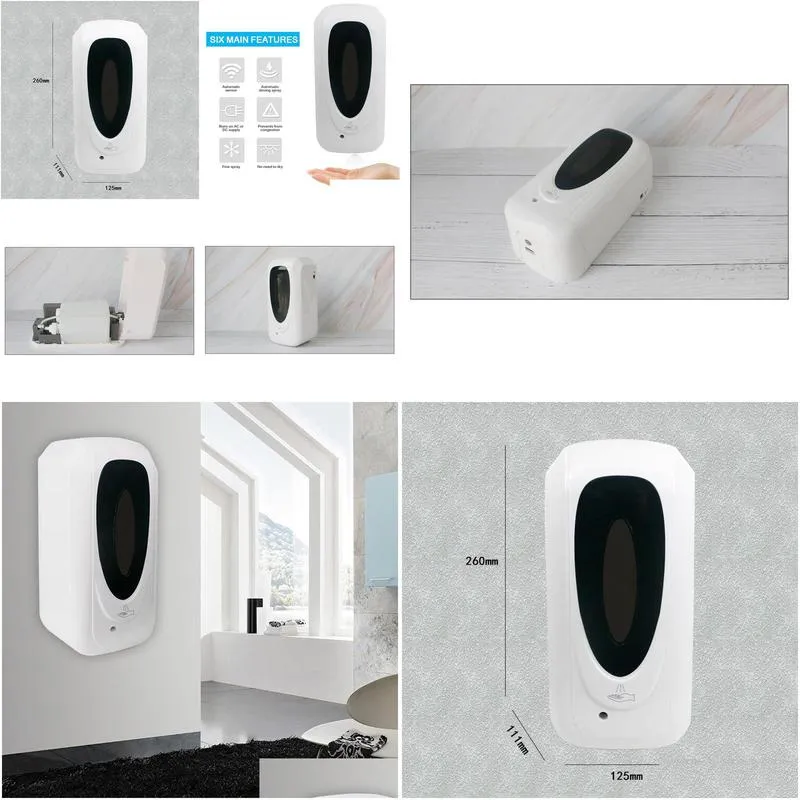 1000ml touchless hand disinfection machine automatic infrarot sensor wallmounted hand sanitizer alcohol mist soap dispenser in stock